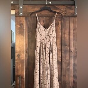 Mia Joy Athena Dress in Pink and Black Polka Dots